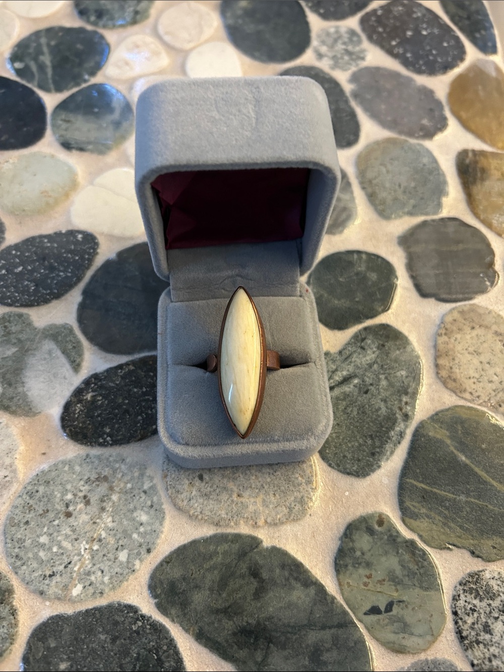 Ivory Marquise Stone Ring - Women Jewelry